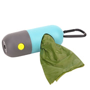 Dog Waste Bag Dispenser with LED Flashlight with Clip