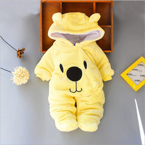 Beary Cute Baby Jumpsuit for Girls or Boys, 3 to 12 Months