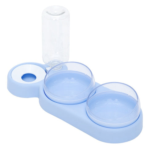 Cat or Dog Food Dish with Water Bottle (3 piece set)